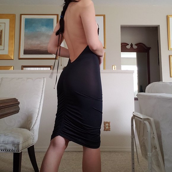 Black tight sexy slip dress - Picture 8 of 8